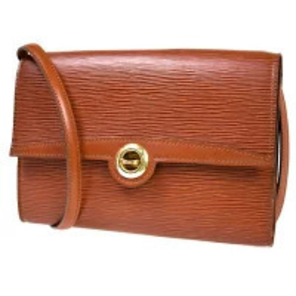 Louis Vuitton Arche Shoulder Bag Clutch Epi Kenya Brown Leather